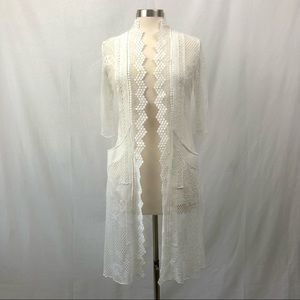 Alberto Makali Crochet Sweater Duster